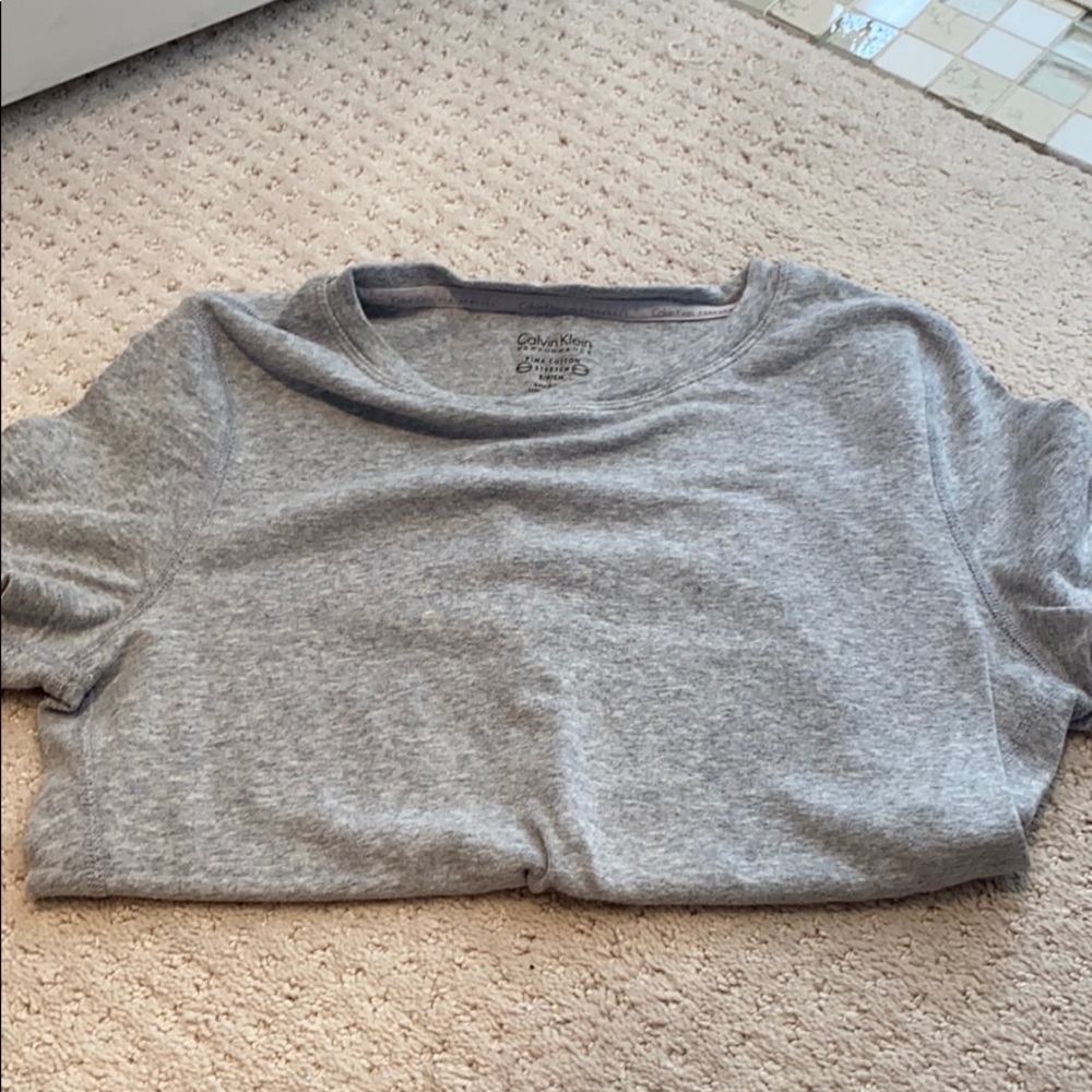 Gray Calvin Klein workout shirt